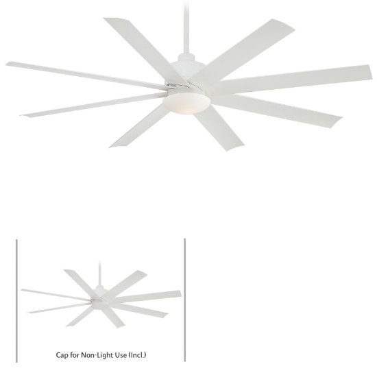 Foto para 45.6w SW 65In Slipstream Ceiling Fan - Flat White Etched Opal