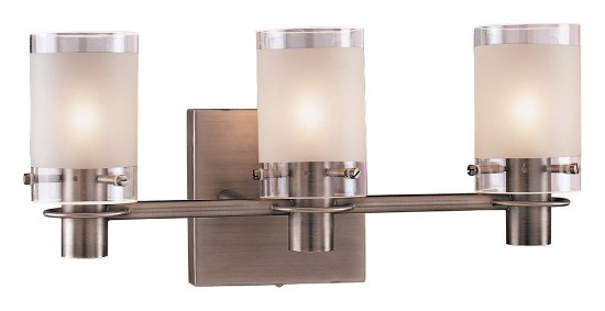 Foto para 50w SW 3 Light Bath Antique Nickel Clear/Acid Etched