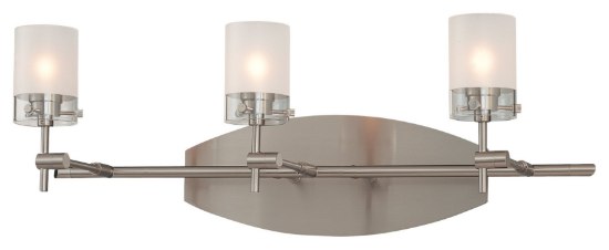 Foto para 50w SW 3 Light Bath Brushed Nickel Clear/Acid Etched