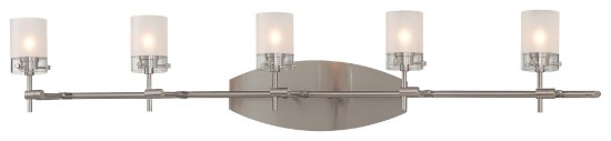 Foto para 40w SW 5 Light Bath Brushed Nickel Clear/Acid Etched