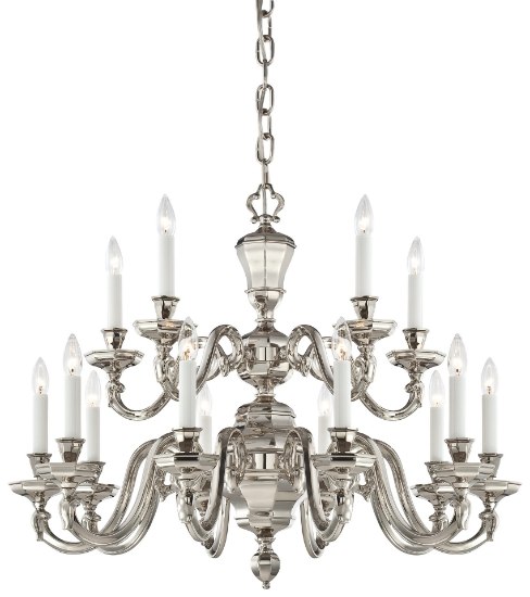 Foto para 120w SW Fifteen Light Chandelier Polished Nickel