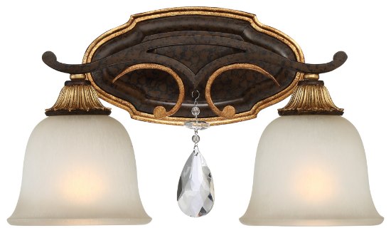 Foto para 100w SW 2 Light Bath Raven Bronze W/Sunburst Gold H Driftwood