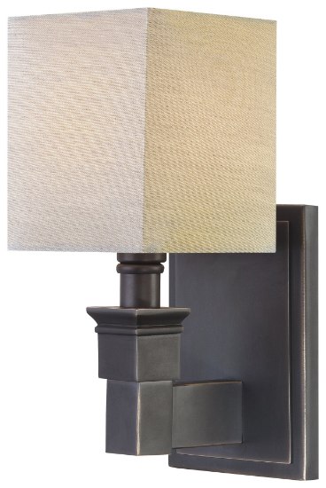 Foto para 60w SW 1 Light Wall Sconce Black Bronze Dusty Bronze