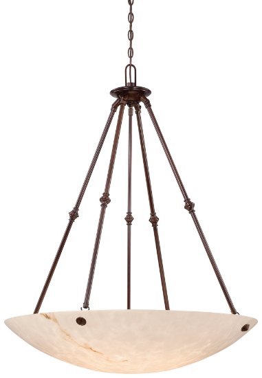 Foto para 100w SW 6 Light Pendant Bronze Patina