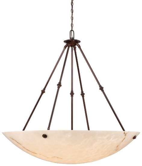 Foto para 100w SW Eight Light Pendant Bronze Patina