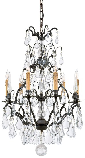 Foto para 60w SW 6 Light Chandelier Patina Bronze