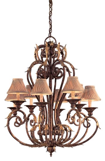 Foto para 60w SW Eight Light Chandelier Golden Bronze