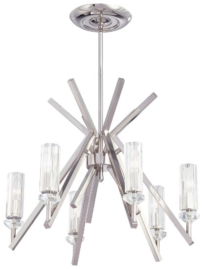 Foto para 60w SW 6 Light Chandelier Polished Nickel