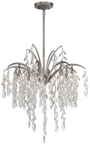 Foto para 75w SW Eight Light Pendant Silver Mist