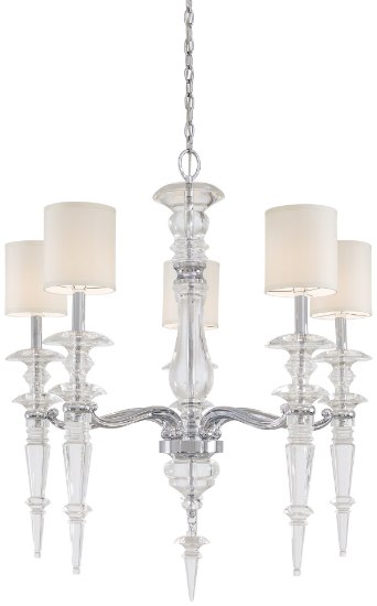 Foto para 60w SW 5 Light Chandelier Chrome White