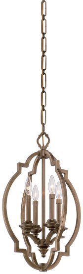 Foto para 60w SW 4 Light Pendant Aged Brass