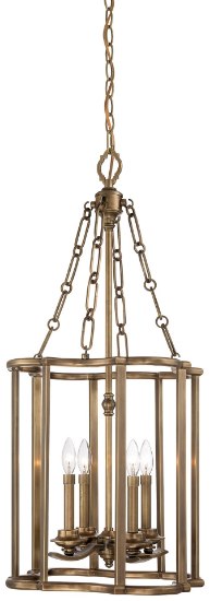 Foto para 60w SW Four Light Pendant Aged Brass