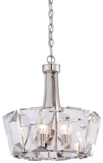 Foto para 60w SW 8 Light Pendant Polished Nickel Clear