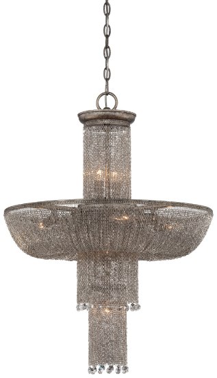 Foto para 60w SW Eight Light Chandelier Antique Silver