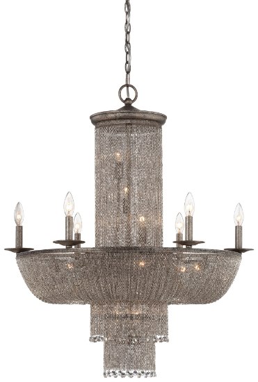 Foto para 60w SW Eighteen Light Chandelier Antique Silver