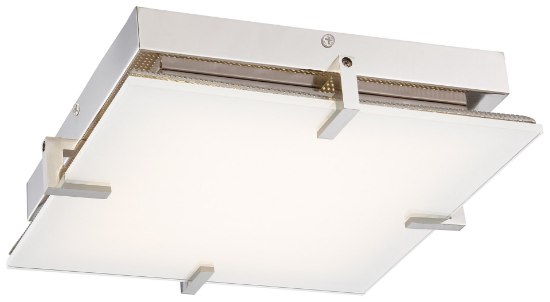 Foto para 30w WW Led Flush Mount Polished Nickel Clear/White Inside