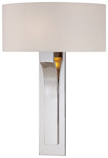 Foto para 13w SW 1 Light Wall Sconce Polished Nickel White