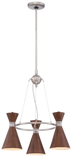 Foto para 100w SW 3 Light Mini Chandelier Distressed Koa