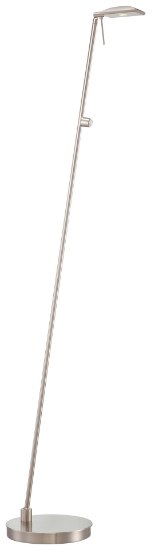 Foto para 8w WW 1 Light Led Pharmacy Floor Lamp Brushed Nickel