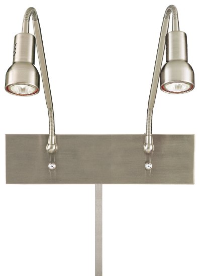 Foto para 50w SW 2 Light Low Voltage Task Wall Lamp Brushed Nickel