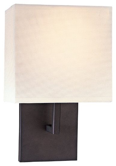 Foto para 60w SW 1 Light Wall Sconce Bronze Off White