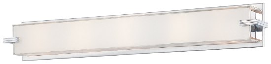 Foto para 40w SW 5 Light Bath Chrome Mitered/White Inside