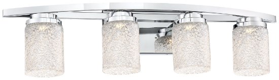 Foto para 8w WW Bath Chrome Clear Textured Glass