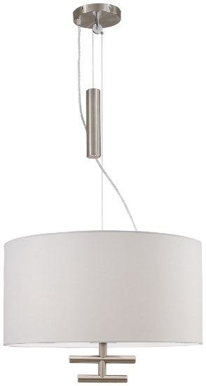 Foto para 100w SW 3 Light Pendant Satin Steel White