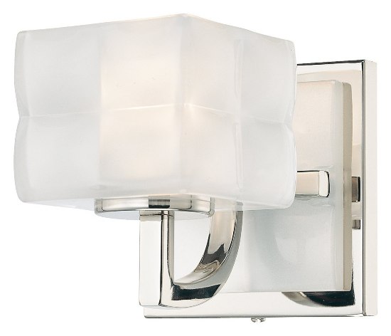 Foto para 75w SW 1 Light Bath Polished Nickel Clear/Inside Etched