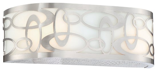 Foto para 100w SW 2 Light Bath Brushed Nickel Etched Opal