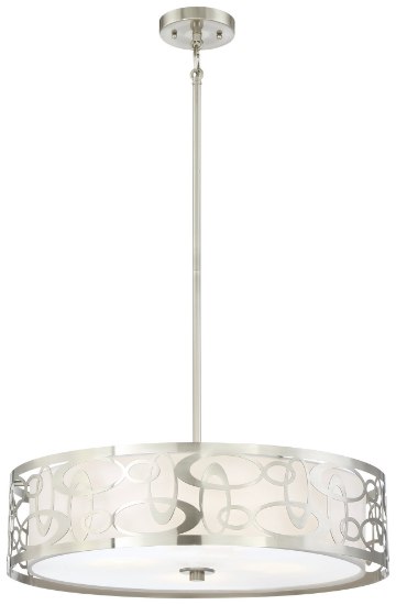 Foto para 100w SW 4 Light Pendant Brushed Nickel Pure White