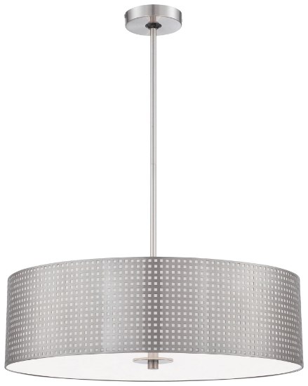 Foto para 75w SW 4 Light Drum Pendant Brushed Nickel