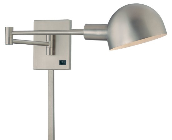 Foto para 60w SW 1 Light Swing Arm Wall Sconce Matte Brushed Nickel