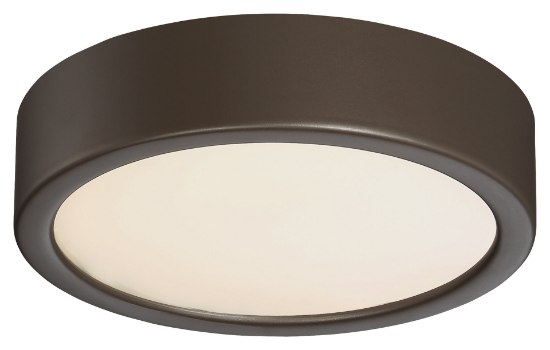 Foto para 12w WW Flush Mount Painted Copper Bronze Patina Clear Glass