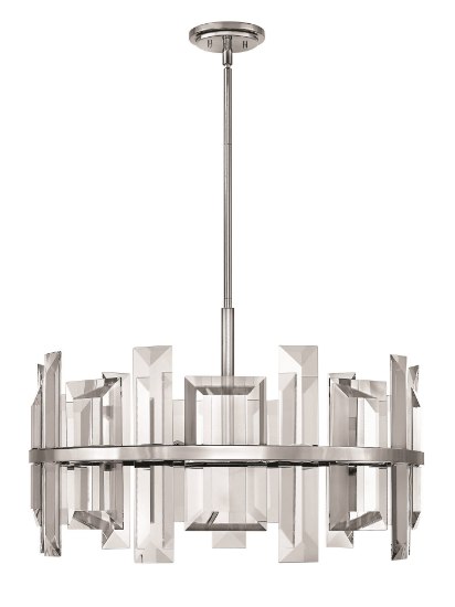 Foto para 60w Chandelier Odette CAND Polished Nickel* Single Tier Pendant