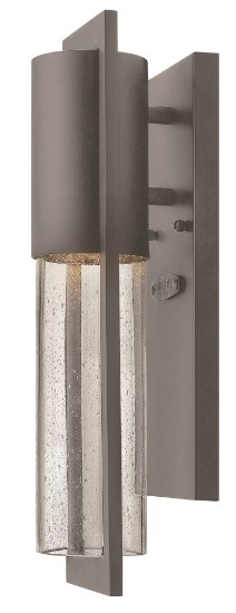 Foto para 60w Outdoor Shelter MED Clear Seedy Hematite Mini Wall Mount