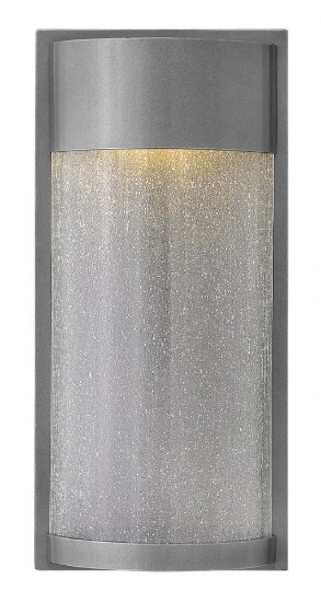 Foto para 16w Outdoor Shelter LED Clear Seedy Hematite Large Wall Mount