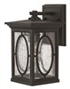 Foto para 75w Outdoor Randolph MED Clear Seedy and Etched Seedy Glass Panels (Option) Black Small Wall Mount