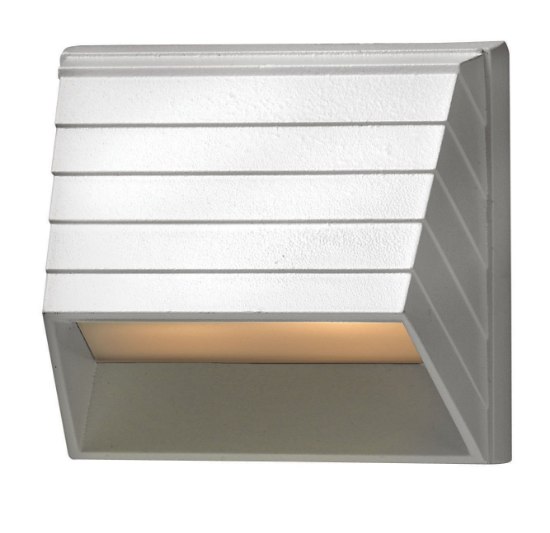 Foto para 7w Landscape Deck Square Sconce T-5 Wedge Matte White