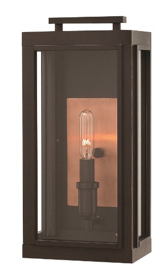 Foto para 60w Outdoor Sutcliffe CAND Clear Oil Rubbed Bronze Small Wall Mount