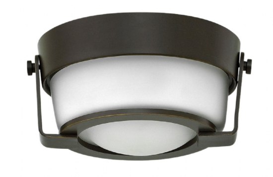 Foto para 16w Foyer Hathaway LED Etched Olde Bronze Flush Mount