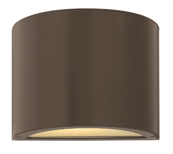 Foto para 75w Outdoor Luna MED Etched Glass Lens Bronze Medium Wall Mount