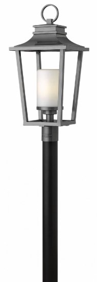 Foto para 100w Outdoor Sullivan MED Etched Opal Hematite Post Top/ Pier Mount