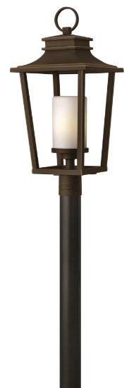 Foto para 100w Outdoor Sullivan MED Etched Opal Oil Rubbed Bronze Post Top/ Pier Mount