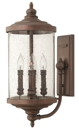 Foto para 60w Outdoor Barrington CAND Clear Seedy Victorian Bronze Large Wall Mount