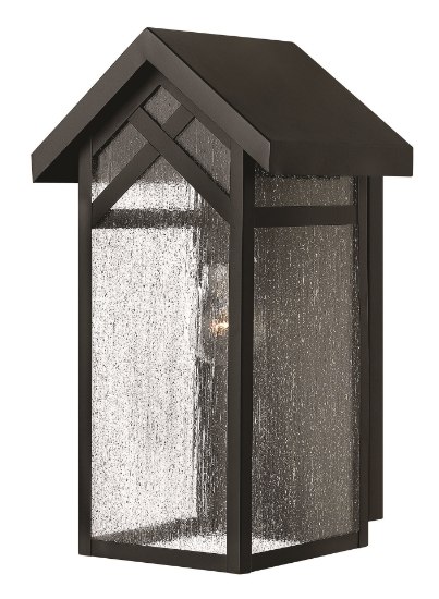 Foto para 26w Outdoor Holbrook GU24 Clear Seedy Black Small Wall Mount