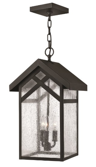 Foto para 26w Outdoor Holbrook GU24 Clear Seedy Black Hanging