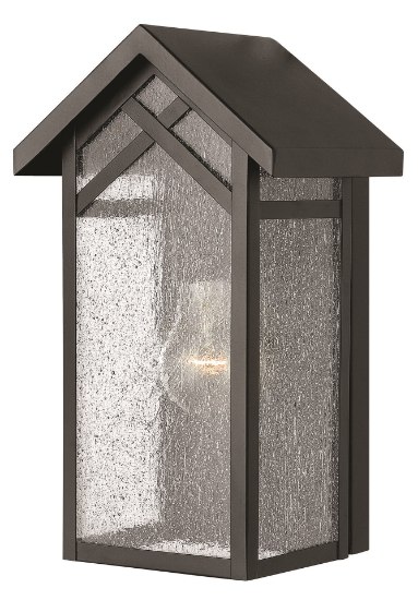 Foto para 100w Outdoor Holbrook MED Clear Seedy Black Large Wall Mount