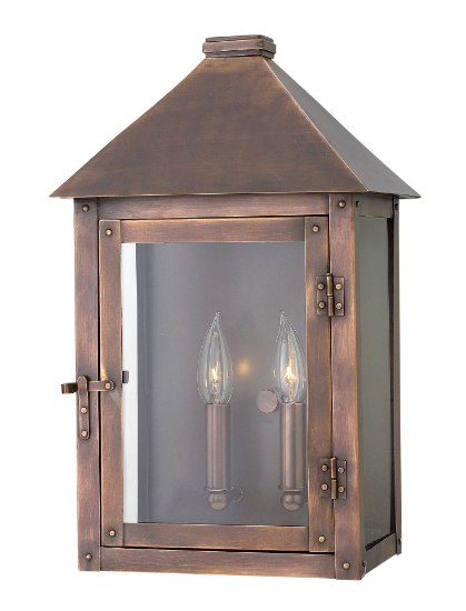 Foto para 60w Outdoor Thatcher CAND Clear Antique Copper Medium Wall Mount