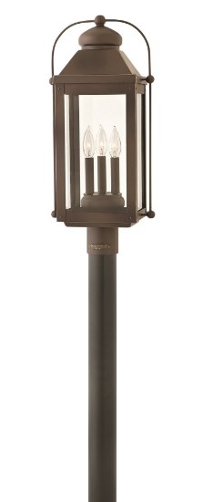 Foto para 60w Outdoor Anchorage CAND Clear Light Oiled Bronze Post Top/ Pier Mount